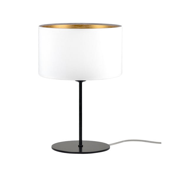Tres S fehér asztali lámpa aranyszínű részletekkel, ⌀ 25 cm - Sotto Luce