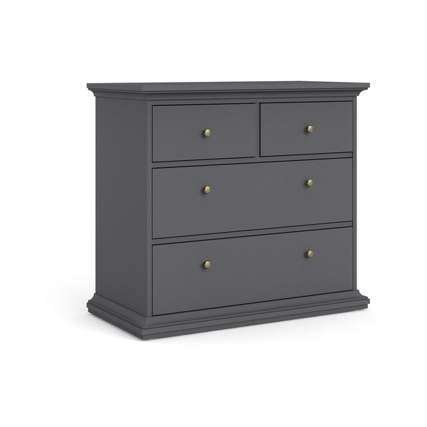 Szürke alacsony komód 96x87 cm Paris – Tvilum-image-3