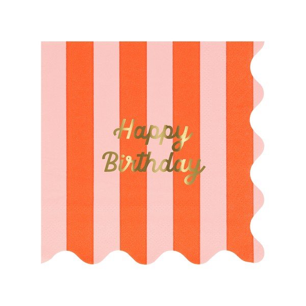 Papír szalvéta szett 16 db-os Happy Birthday – Meri Meri-image-3
