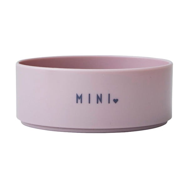 Mini Sweetheart rózsaszín gyerektál, ø 11 cm - Design Letters