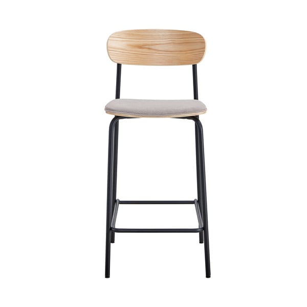 Fekete-szürkésbarna bárszék szett 2 db-os (ülésmagasság 66 cm) Adriana – Marckeric-image-4