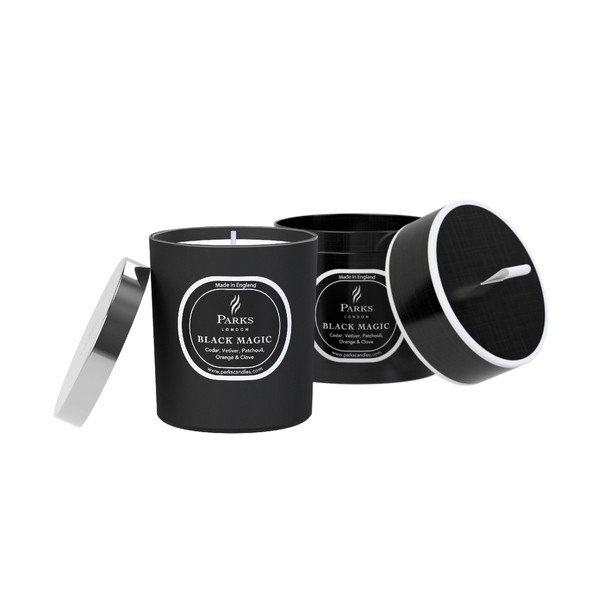 Magic cédrusfa és vetiver illatú gyertya, égési idő 45 óra - Parks Candles London-image-1