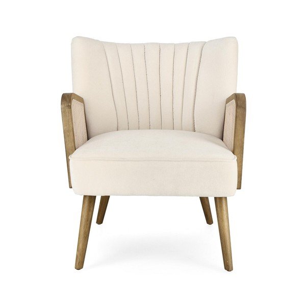 Bézs bársony fotel Virna – Bizzotto-image-2