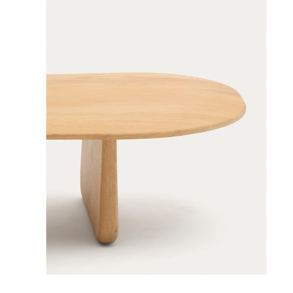 Natúr színű tölgyfa dohányzóasztal 64x146 cm Pirita – Kave Home-image-4