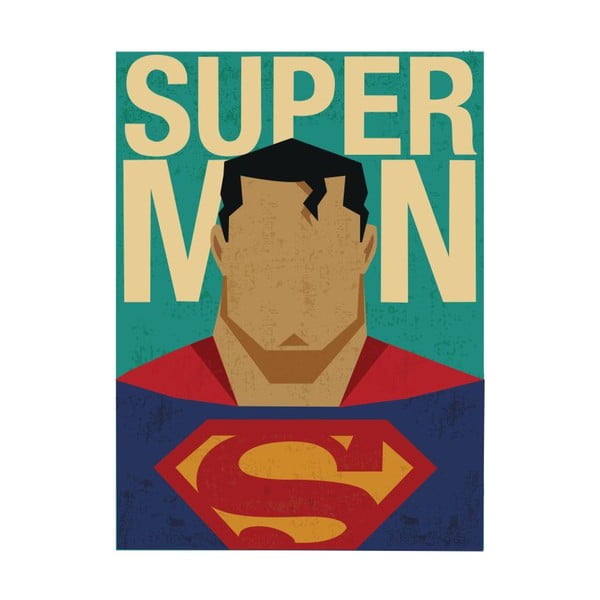 Super Heroes Super Man poszter, 30 x 40 cm - Blue-Shaker