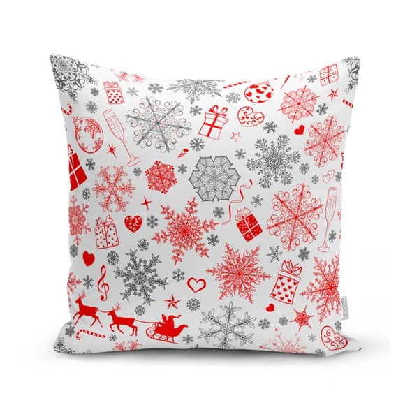 Snowflakes 4 db karácsonyi párnahuzat és asztali futó szett - Minimalist Cushion Covers-image-3