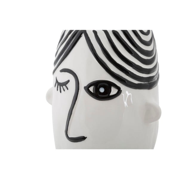 Face fekete-fehér porcelán váza - Mauro Ferretti-image-2
