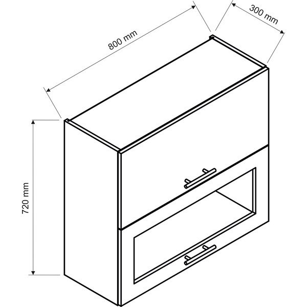 Felső konyhaszekrény (szélesség 80 cm) Nico – STOLKAR-image-1