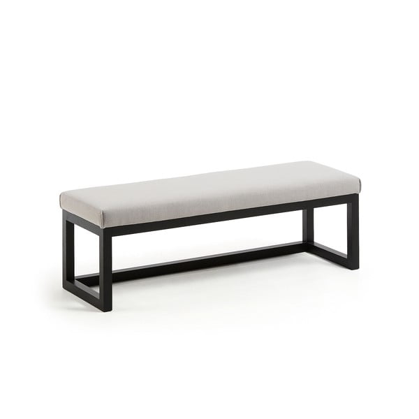 Fekete-szürkésbézs pad Loya – Kave Home-image-2