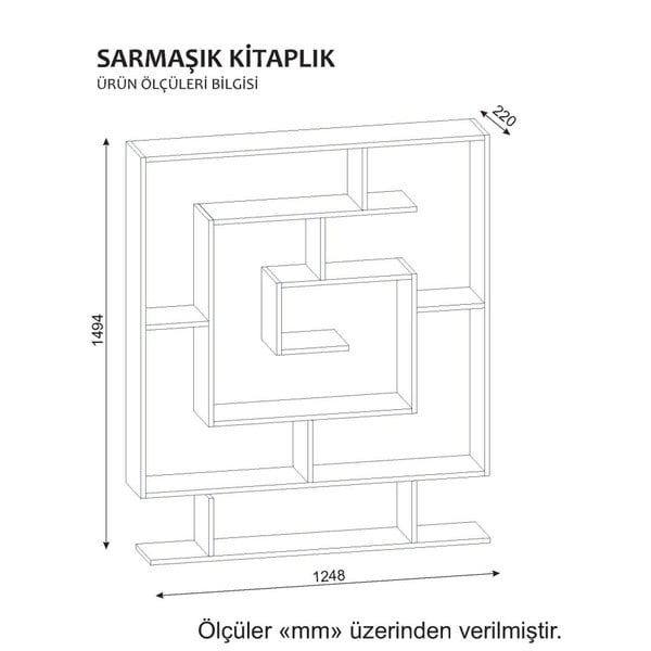 Sarmasik fehér könyvespolc-image-2