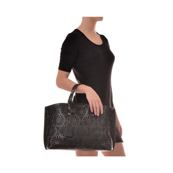 Lulia fekete bőr kézitáska - Mangotti Bags-image-4