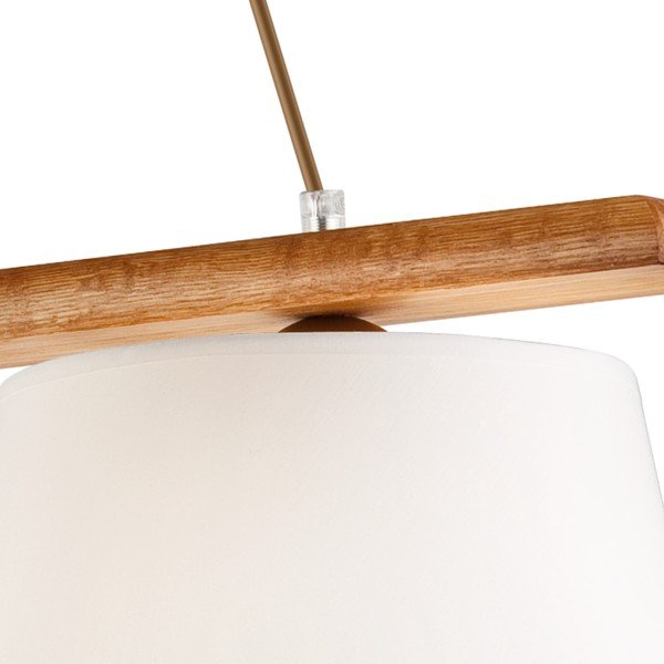 Barna függőlámpa textil búrával ø 25 cm Aida – LAMKUR-image-4