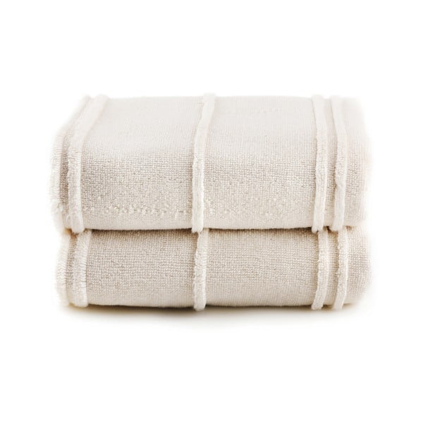 Krémszínű frottír törölköző szett 2 db-os 50x90 cm Arden – Foutastic-image-2