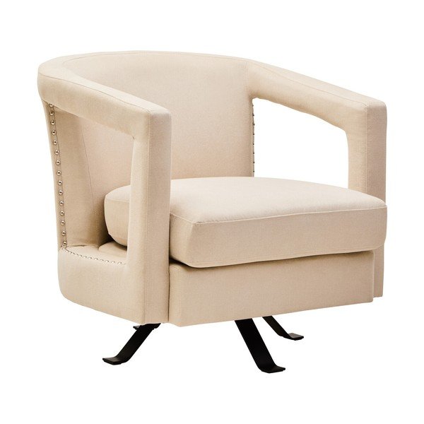 Bézs forgó bársony fotel Hestia – Premier Housewares
