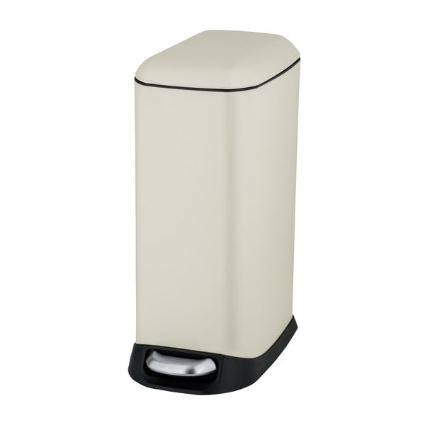 Krémszínű acél pedálos szemetes 12 l Design – Wenko