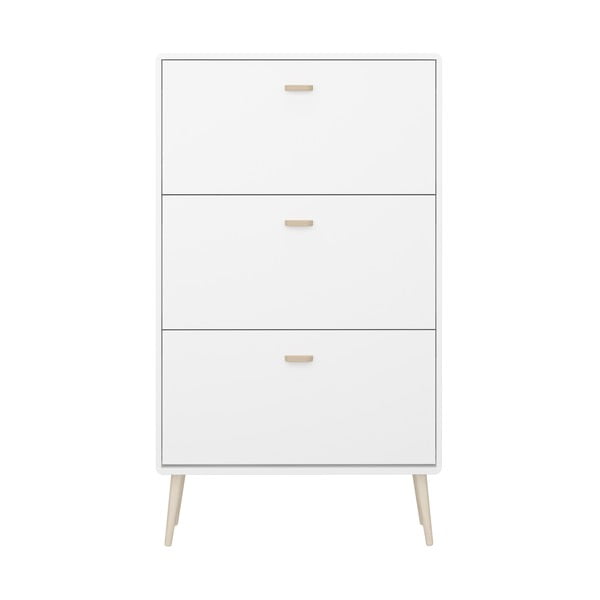 Fehér billenő ajtós cipőtartó Mino - Tvilum-image-2