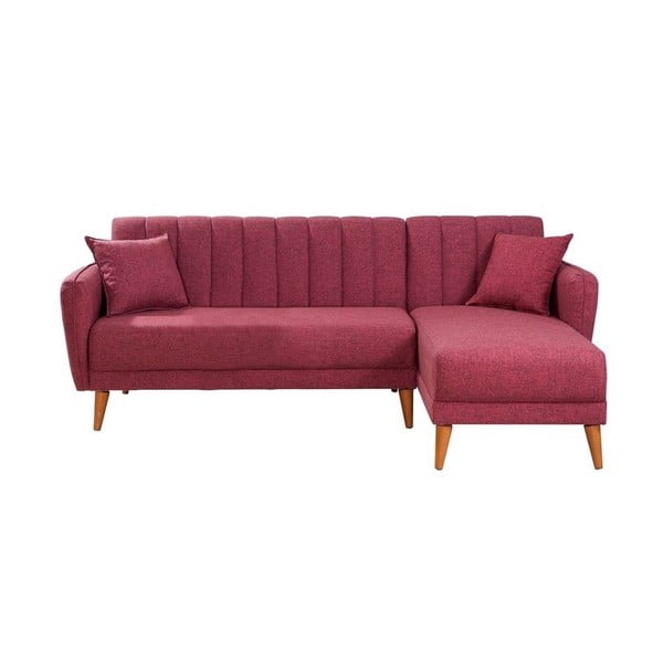 Rosalia sötét rózsaszín kinyitható kanapé, jobb oldali kivitel