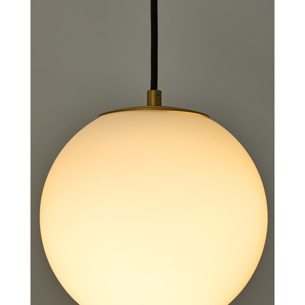 Fehér-aranyszínű függőlámpa üveg búrával ø 10 cm Brisia – Kave Home-image-2