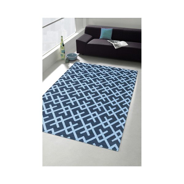 City Loft Labirinth kék szőnyeg, 130 x 190 cm - Floorita-image-1