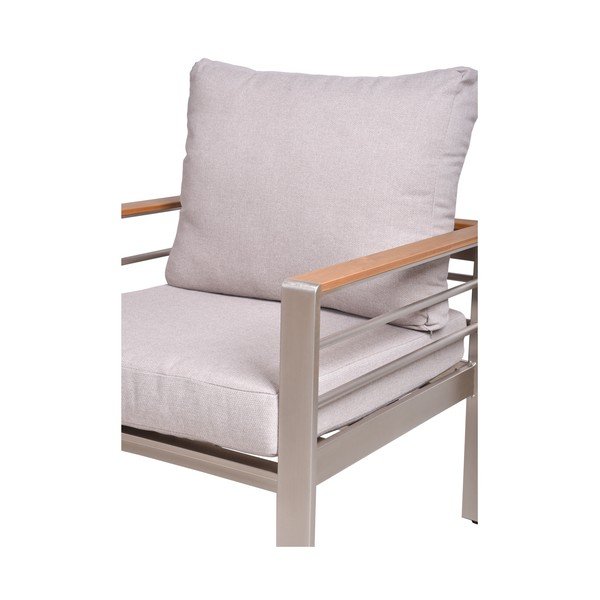 Szürke fém négyszemélyes kerti lounge szett Florence – Garden Pleasure-image-2