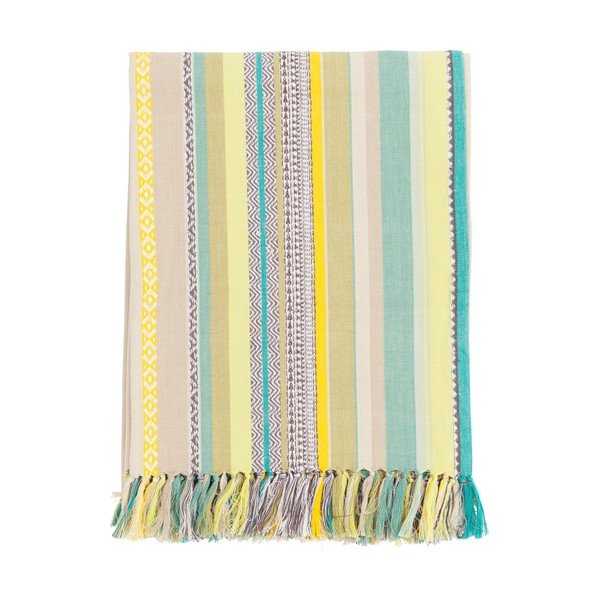 Multi Jacquard zöld pamut strandtörölköző, 150 x 200 cm - Ego Dekor