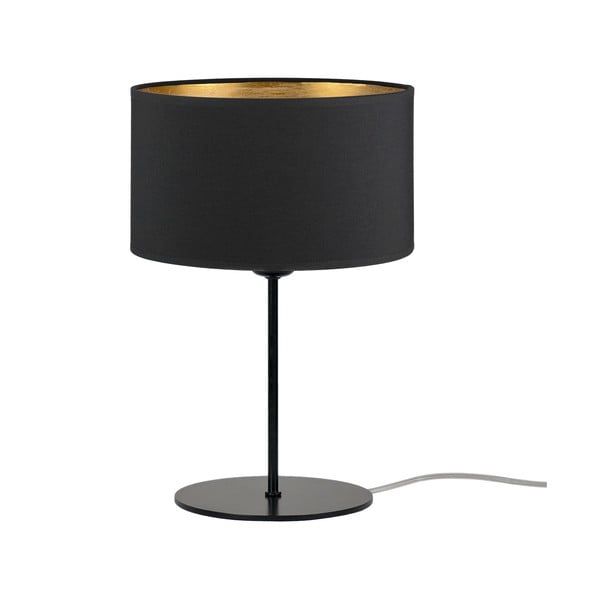 Tres S fekete asztali lámpa aranyszínű részletekkel, ⌀ 25 cm - Sotto Luce