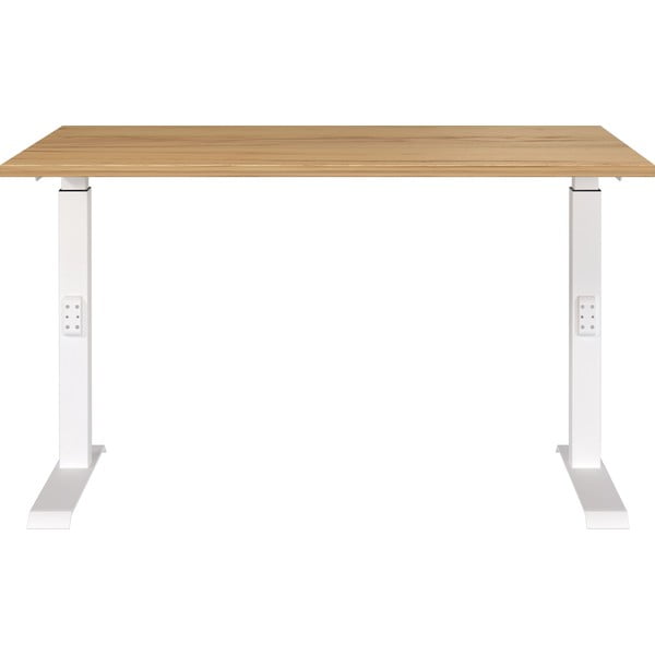 Íróasztal állítható magassággal, tölgyfa dekoros asztallappal 80x120 cm Downey – Germania-image-2