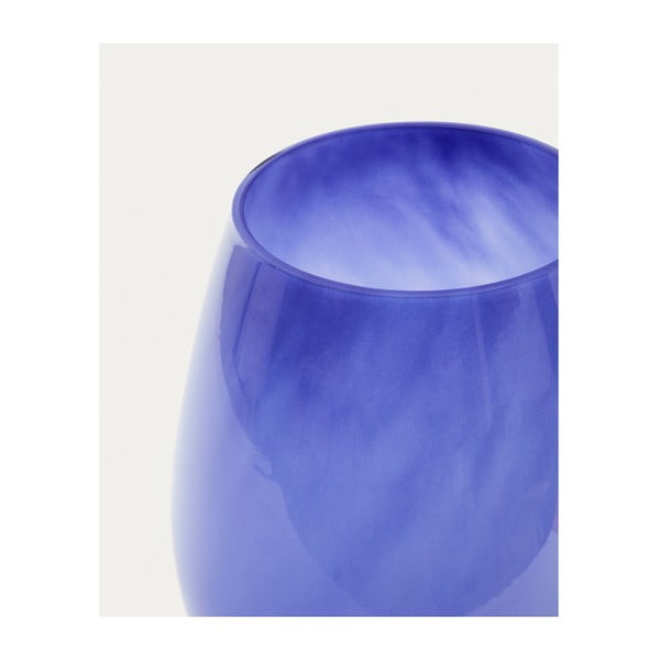 Kék üveg váza (magasság 26 cm) Kelse – Kave Home-image-4