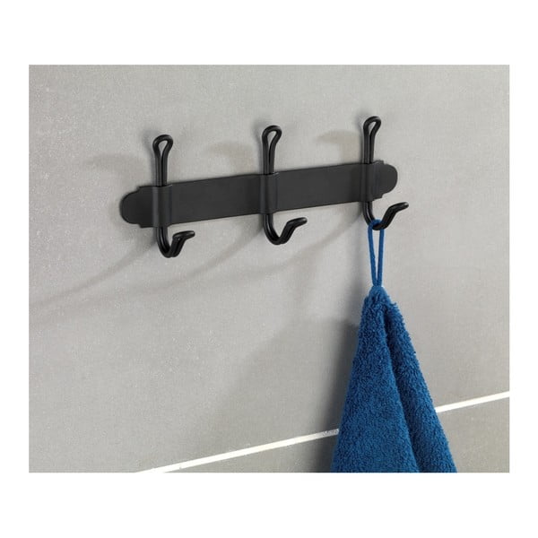 Nostalgia fekete hármas öntapadós fali akasztó - Wenko-image-1