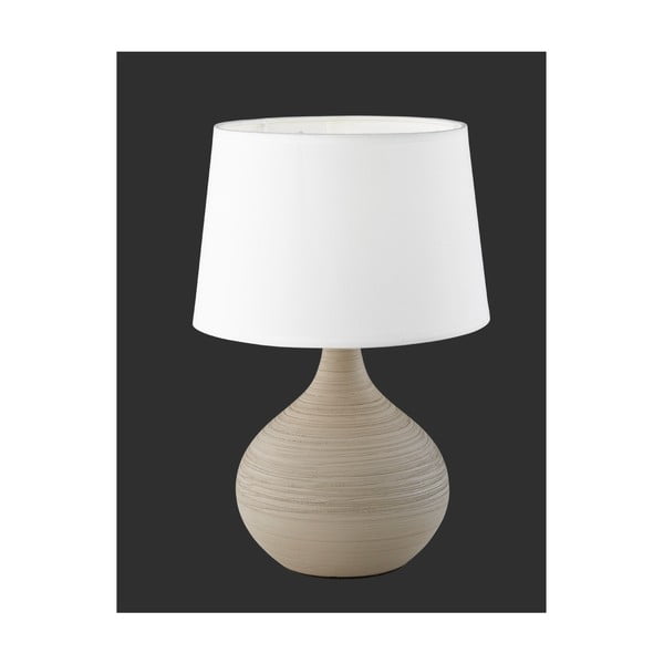 Martin fehér-barna kerámia-szövet asztali lámpa, magasság 29 cm - Reality-image-4