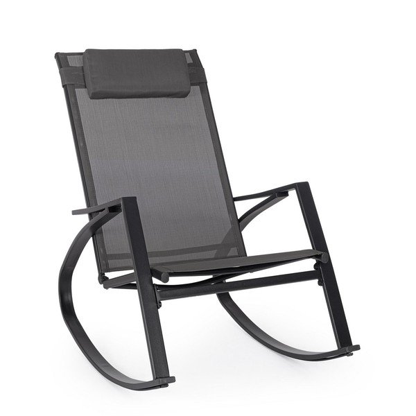 Antracitszürke fém kerti fotel Ercolano – Bizzotto