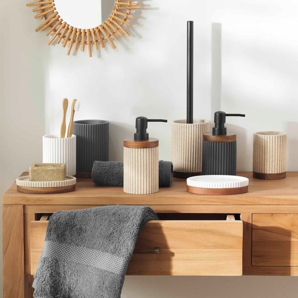 Antracitszürke poligyanta fogkefetartó pohár Niagara – douceur d'intérieur-image-1