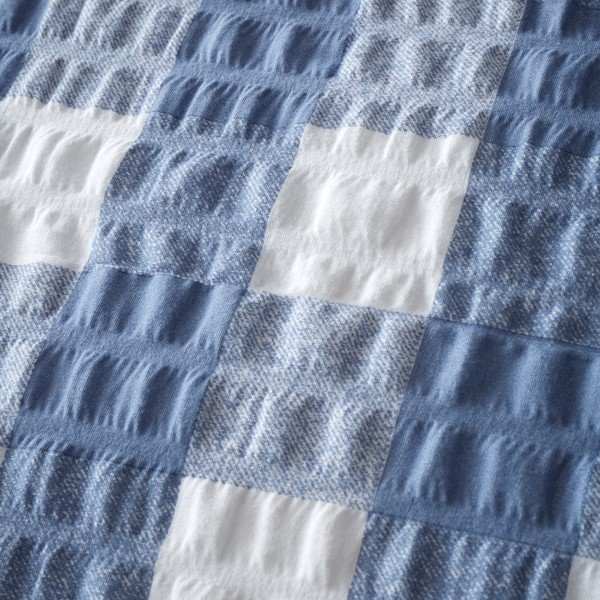 Kék kétszemélyes flanel ágyneműhuzat 200x200 cm Gingham Check – Catherine Lansfield-image-4