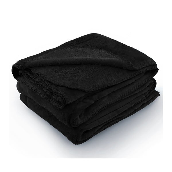 Tyler fekete mikroszálas takaró, 170 x 200 cm - AmeliaHome