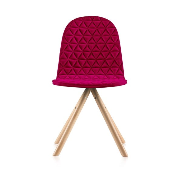 Mannequin Triangle rózsaszín szék natúr lábakkal - Iker