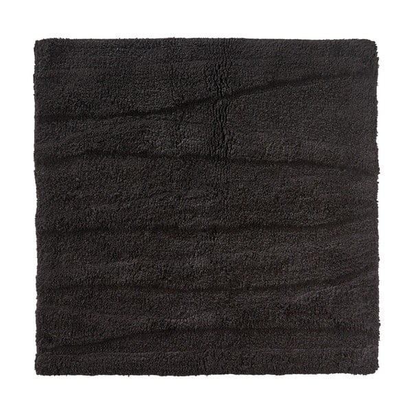 Flow fekete fürdőszobai szőnyeg, 65 x 65 cm - Zone