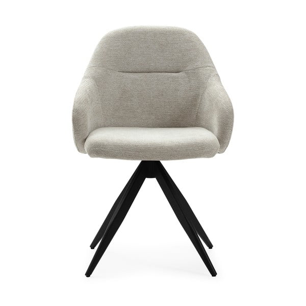 Világosszürke kárpitozott karfás étkezőfotel szett 2 db-os Tamara – Marckeric-image-2