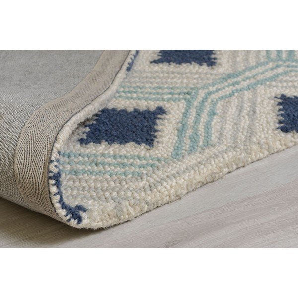 Marco bézs-kék gyapjú szőnyeg, 120 x 170 cm - Flair Rugs-image-3