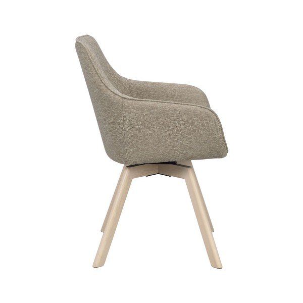 Bézs kárpitozott étkezőfotel szett 2 db-os Alison – Rowico-image-3