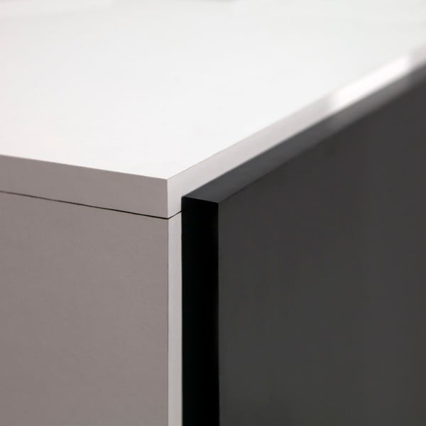 Bamboo fekete cipősszekrény fehér konstrukcióval - Symbiosis-image-4