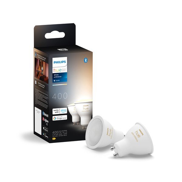 LED okos izzó szett 2 db-os GU10, 4 W White ambiance – Philips Hue-image-1
