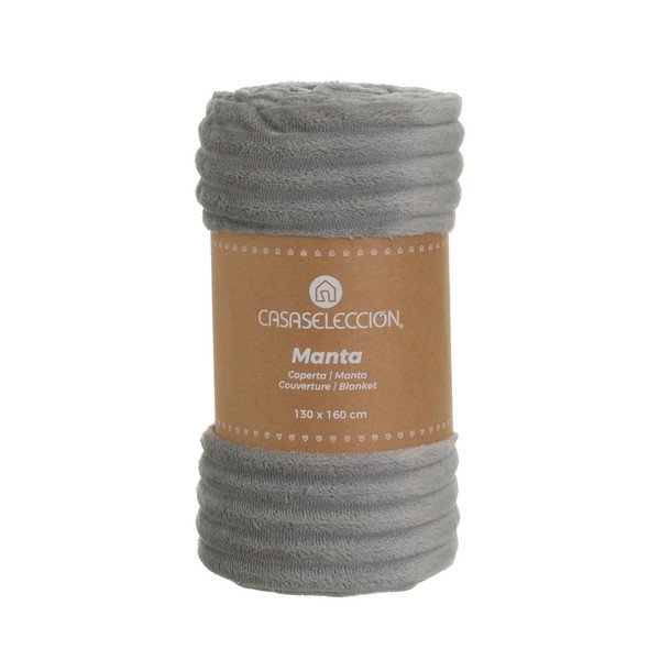 Szürke mikroplüss takaró 130x160 cm Fur Velvet – Casa Selección-image-4