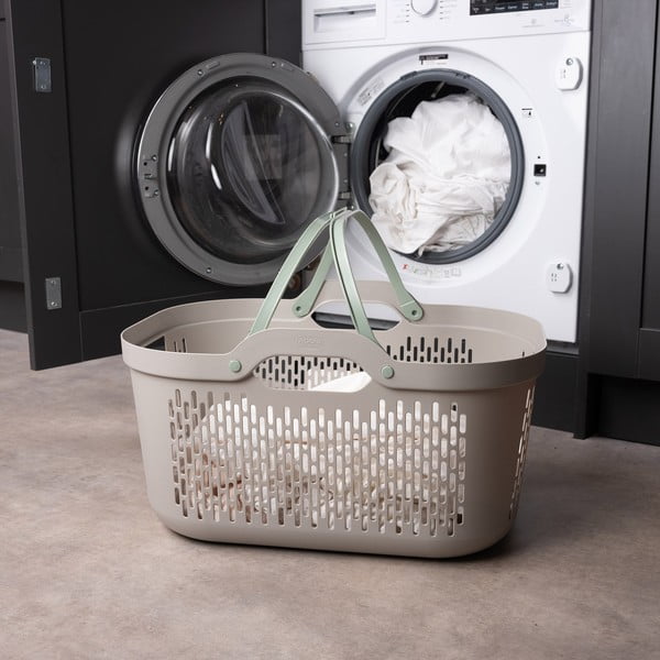 Világosbarna műanyag szennyeskosár 45 l Signature – Addis-image-3