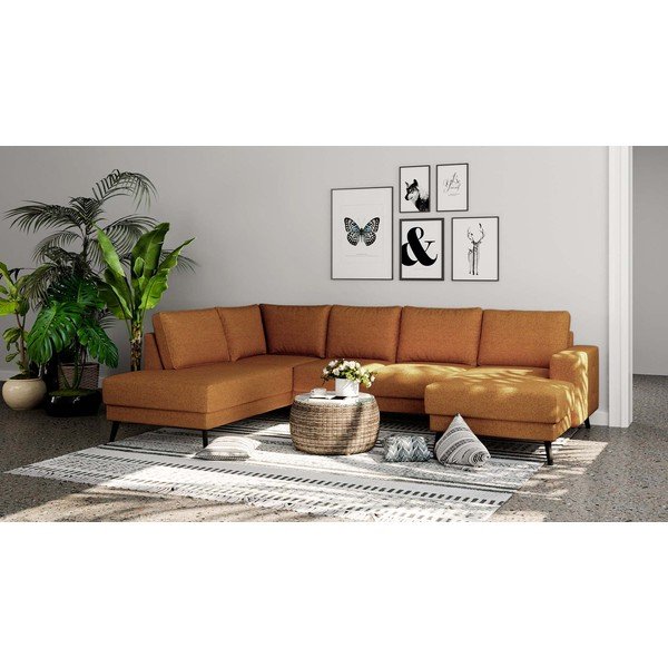 Narancssárga sarokkanapé (bal oldali) Fynn – Ghado-image-1