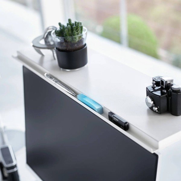 Fehér fém monitorállvány Tower – YAMAZAKI-image-4