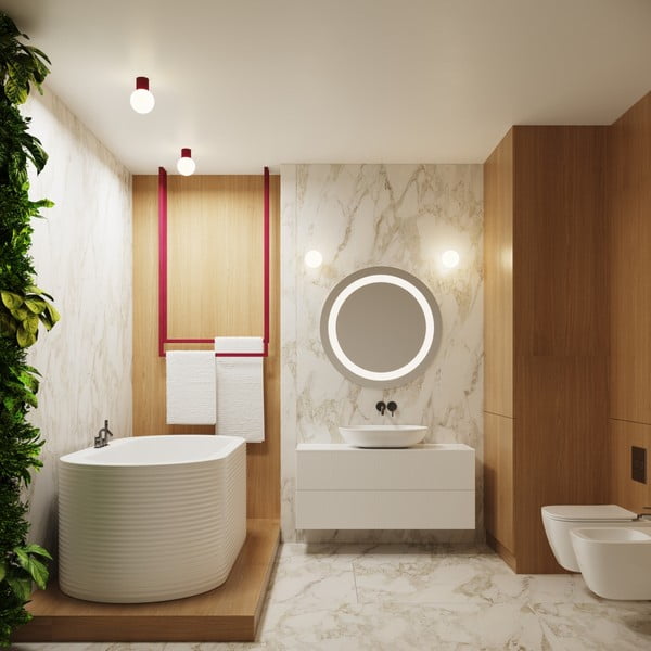 Borvörös mennyezeti lámpa üveg búrával ø 12 cm Orbital – Sollux-image-4