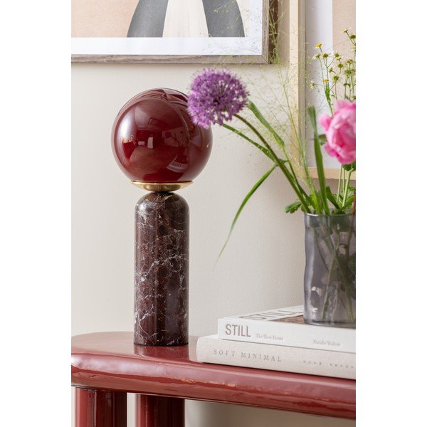 Borvörös márvány asztali lámpa (magasság 38 cm) Lazio Sphere – Leitmotiv-image-2