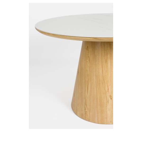 Kerek étkezőasztal kő asztallappal ø 115 cm Almira – White Label-image-3