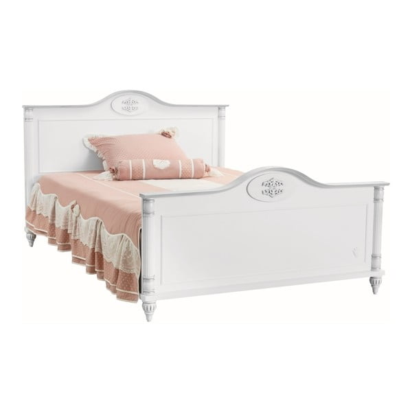 Romantic Bed egyszemélyes fehér ágy, 120 x 200 cm