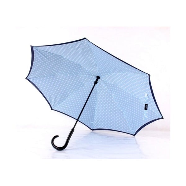 Dots kék esernyő fekete részletekkel, ⌀ 110 cm